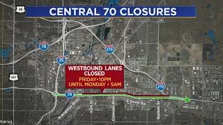 I-70 closure ahead: westbound lanes will be shut down in Denver area this weekend