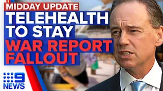 Update: Telehealth to be permanent, Afghan war report fallout | 9 News Australia