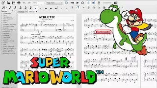 Super Mario World - "Athletic" [Piano Sheet Music] || DS Music