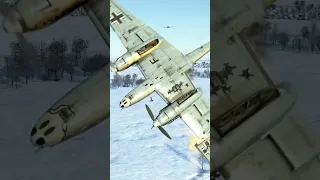 Bf 110 crashes after taking heavy fire from enemy fighter #shorts #airplane #crash