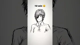 How to Draw Himeno in 10sec, 10mins, 10hrs 😳 #shorts #animedrawing #chainsawman