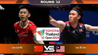 Lee Zii Jia Vs Lee Lan Xi | MS | R32 | Thailand Open 2024 Badminton