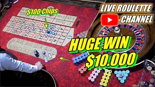 🔴 LIVE ROULETTE | 🚨 HUGE WIN 💲100 Chips Bets In Vegas Casino 🎰 Light Session Exclusive ✅ 2023-10-24