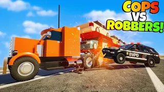 The POLICE Tried to ARREST ME  in Brick Rigs Cops and Robbers Gameplay?!