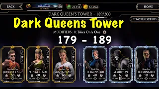 Dark Queen's Tower 179 to 189 | Mortal Kombat Mobile