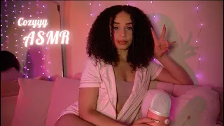 ASMR | Cozy Hand Movements + MOUTH  Sounds (wet/dry , fast/slow) 💘 & whisper rambles ✨