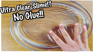 How To Make The Easiest No Glue Clear Slime!!