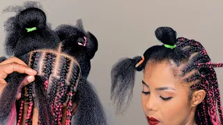 My Fast Hair Growth With ZANZI BRAIDS: 4-Month Lasting Method. Beginner Friendly.