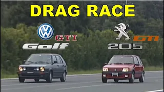 [ENG CC] Drag Race #129 | GOLF 2 GTI vs Peugeot 205 GTI