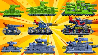 Evolution of Hybrids KV44 Vs Karl44 Vs Leviathan | Cartoons about tanks