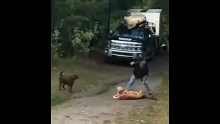 Man saves his DOG with a MACHETE during Mountain Lion ATTACK. 🐆🔪