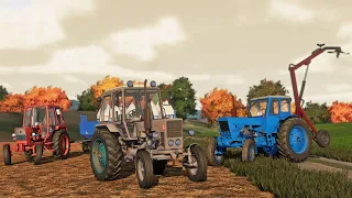 Farming Simulator 22 / Map Koshmak / #120 Fertilizing wheat MTZ-80/50, YuMZ-6AKL