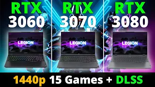 RTX 3060 Laptop vs RTX 3070 Laptop vs RTX 3080 Laptop - Part 2 - 1440p + DLSS 15 Games