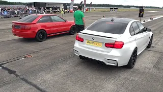 780HP Audi S2 Quattro 20V Turbo vs 750HP BMW M3 F80 vs 650HP Nissan GT-R R35