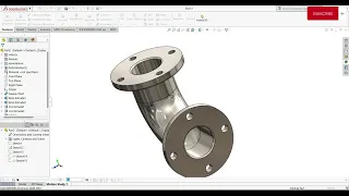 Pipe With Flange  in SolidWorks | SolidWorks tutorial |  How To Make elbow Flange  | SolidWorks