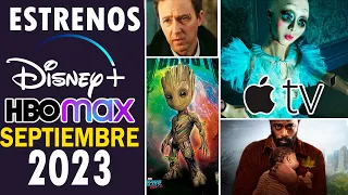 Estrenos, HBO MAX, Disney Plus, Apple Tv Septiembre 2023