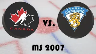 Mistrovství světa v hokeji 2007 - Finále - Kanada - Finsko
