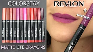 Revlon ColorStay MATTE LITE CRAYONS // Lip Swatches & Review