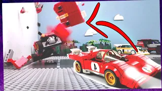 Ferrari 512 M CRASH! - LEGO Speed Champions Ferrari 512 M set 76906 (Slow Motion Camera)