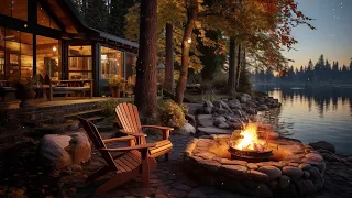 Peaceful Forest Escape: Cozy Crackling Fire Sounds by the River Oasis for Relaxation and Sleep 🔥