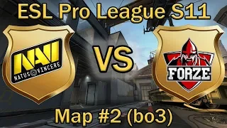 СНГ ДЕРБИ от НАВИ и ФОРЗ | Navi vs Forze Map #2 bo3 Train | ESL PRO LEAGUE 11 by Neosporimiy