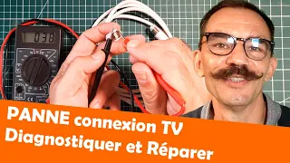 Réparer une panne de signal TV, restauration des connexions de câble coaxial avec une fiche F