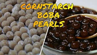 Easy Cornstarch Boba / Pearls | How to make Boba / Pearls From Cornstarch Fast and Easy