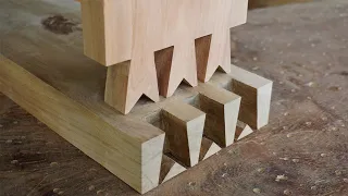 Amazing Woodworking Techniques And Skills, Incredible Hand Cut Dovetail Joint