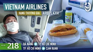 [M9] #218: Bay Airbus A350 Đà Nẵng-TPHCM | Ba anh em đi hạng thương gia cùng ngày | Yêu Máy Bay