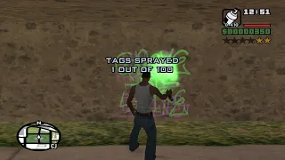 How to spray Gang Tag #54 at the beginning of the game - GTA San Andreas