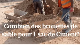 Combien des Brouettes de Sable pour 1 Sac de Ciment?