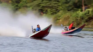 Power Boat Hydroplane Racing Longtails in Thailand Top Speed recorded at 165 kph (102 mph)