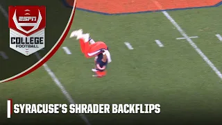 Syracuse’s Garrett Shrader does a BACKFLIP to distract Pitt’s defense 👀 | ESPN College Football