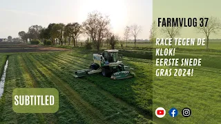 Farm Vlog 37: Race against the clock! First cut of grass 2024!