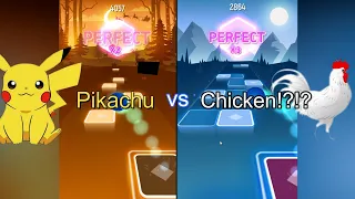 Pikachu vs Chicken | Tiles hop Edm Rush!!!