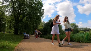 [4k] 🇬🇧London Walking Tour - Green Park | Buckingham Palace | St James's Park