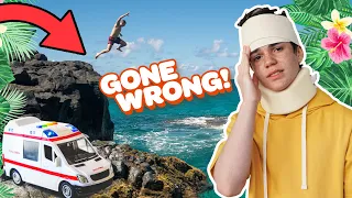 JUMP into WATER GONE WRONG Fail **MY CRUSH REACTS**💖🤕|Jentzen Ramirez @PiperRockelle @SophieFergi