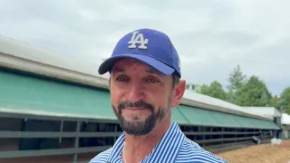 Robby Albarado talkin' Derby winner Mystik Dan, May 14 at Pimlico