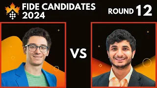 Fabiano Caruana vs Santosh Gujrathi Vidit | FIDE Candidates 2024 | Round 12