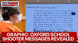 Viewer discretion: Oxford school shooter text messages & journal entries revealed during sentencing