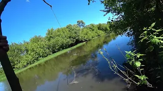 Рыбалка на паук подъёмник! Это вам не Сибирь! Рыбалка на паук, в быстрой речушке сазанов нет!