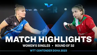 Barbora Balazova vs Dora Madarasz | WS R32 | WTT Contender Doha 2023