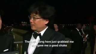 Cannes 2019// South Korean director Bong Joon Ho speech after winning Palme d'Or.