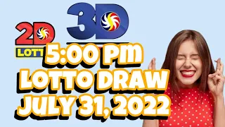 July 31, 2022 | 5pm LOTTO DRAW #pcsolottoresults #lottery