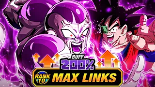 200% LEADER SKILL BUFF! LEVEL 10 LINKS 100% RAINBOW STAR LR FULL POWER FRIEZA! (DBZ: Dokkan Battle)