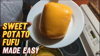 A quick and easy way to make sweet potato fufu #food #cookingchannel  #youtube