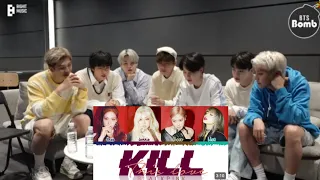 BTS Reaction to Blackpink "kill this love" colour coded Lyrics [Fanmade 💜]