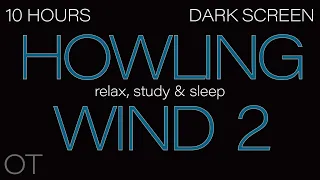 HOWLING WIND Sounds for Sleeping| Relaxing| Studying| BLACK SCREEN| Real Storm Sounds| 10 HOURS VER2