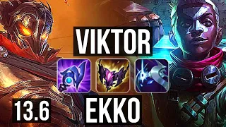 VIKTOR vs EKKO (MID) | 15/0/6, Legendary | KR Diamond | 13.6