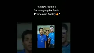 depay, araujo y aubameyang haciendo promo para spotify🥵